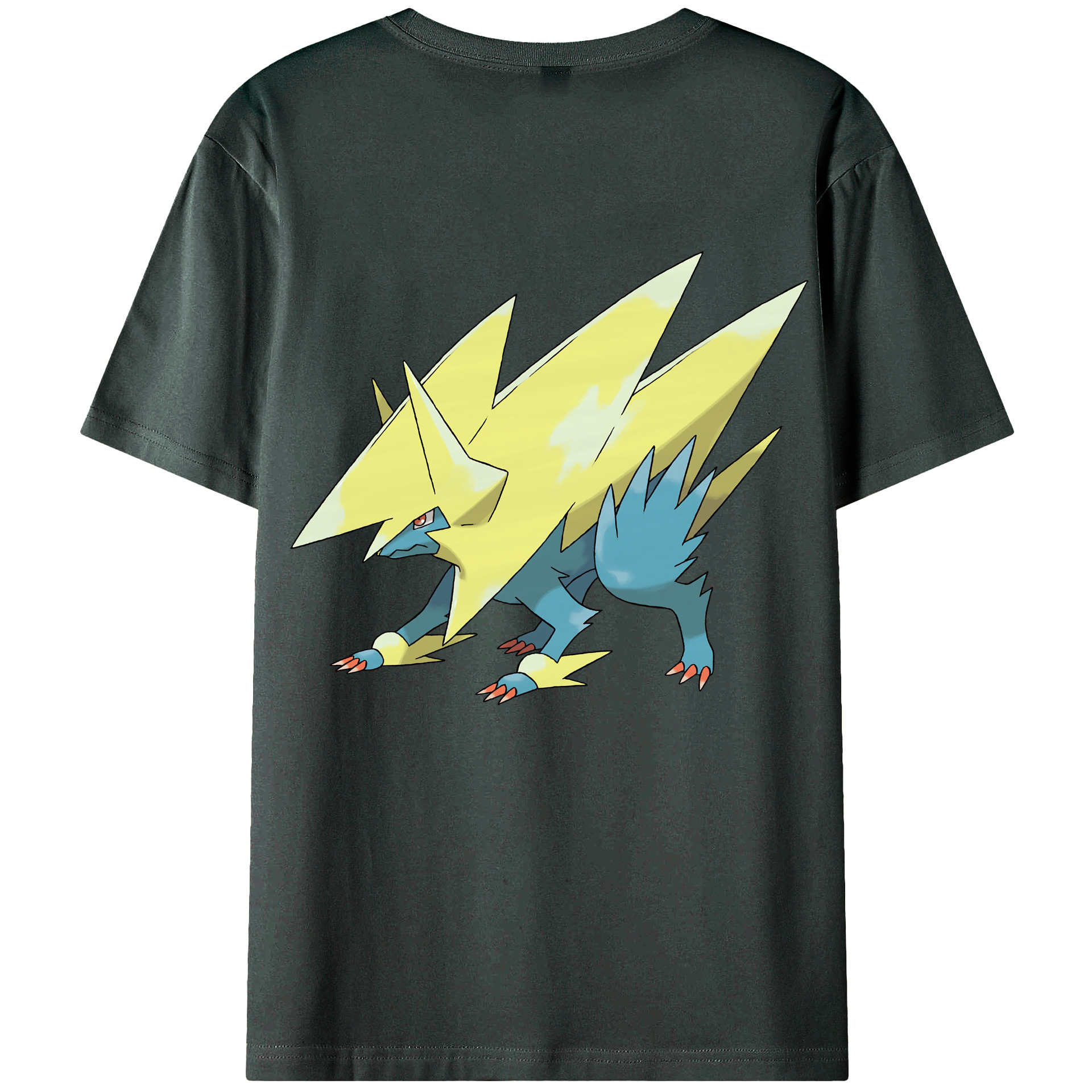 （画像用） ポケットモンスター Pokémon 綿100％ メンズ半袖Tシャツ（バックプリント） 通気性